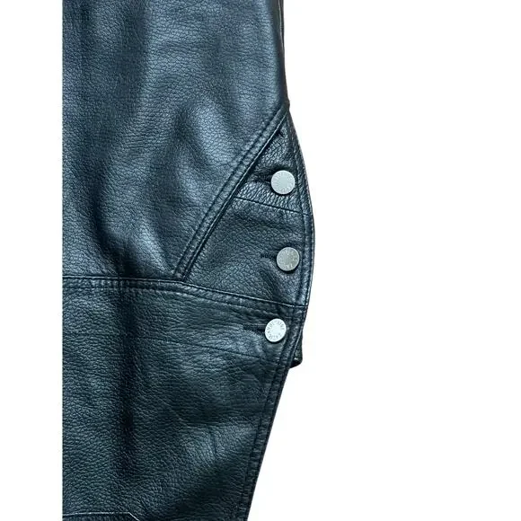 Zadig & Voltaire Sydney Deluxe 100% Leather Jumpsuit in Black Size 36